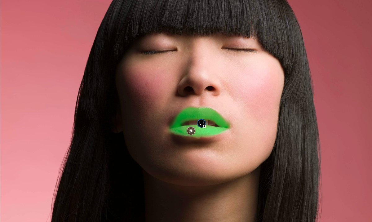 DxO PhotoLab 10 &mdash; face segmentation selecting lips as an AI Mask category