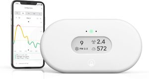 Airthings View Plus indoor air quality monitor with e-ink display