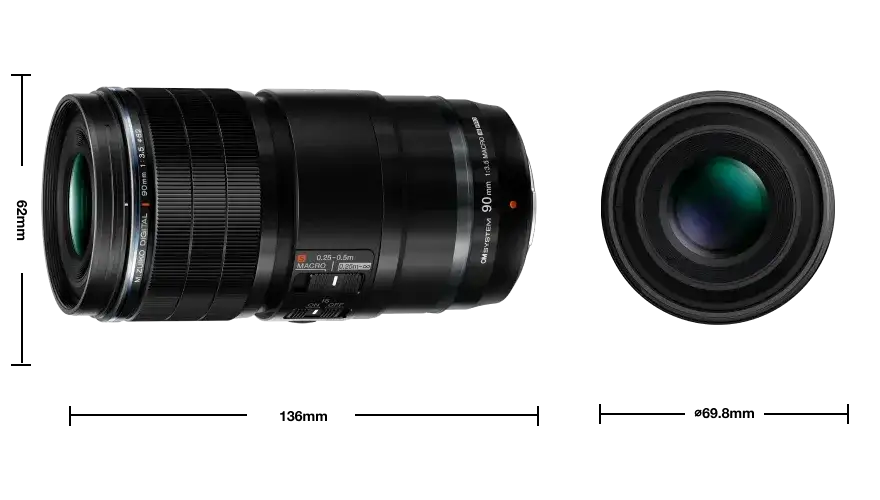 OM System M.Zuiko 90mm f/3.5 Macro IS PRO lens for insect photography
