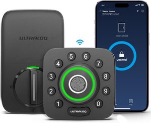 Ultraloq U-Bolt Pro WiFi fingerprint smart deadbolt with door sensor